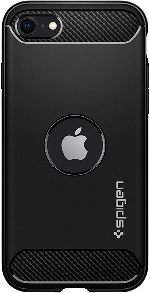 Kryt pre mobil Spigen Rugged Armor Black iPhone SE 2020/SE 2022 .