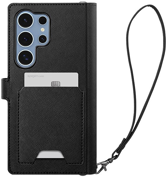 Mobiltelefon tok Spigen Wallet S Samsung Galaxy S25 Ultra fekete tok ...
