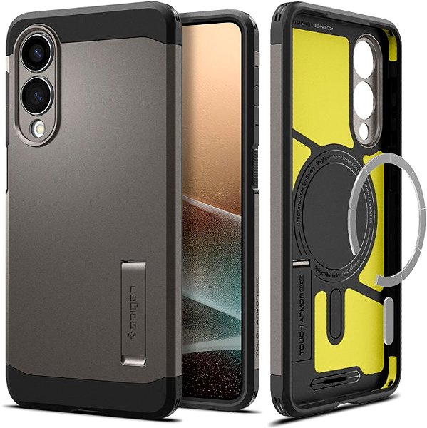 Handyhülle Spigen Tough Armor MagSafe Gunmetal Samsung Galaxy S25 Edge ...