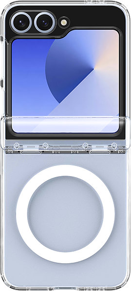 Telefon tok Spigen Ultra Hybrid Pro MagSafe Clear White Samsung Galaxy Z Flip 7 FE/Flip 6 tok ...