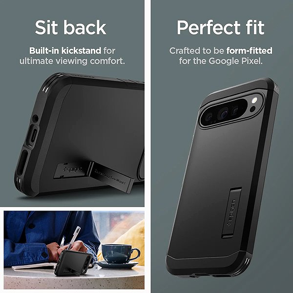 Handyhülle Spigen Tough Armor MagSafe Black - Google Pixel 10 Pro/Pixel 10 ...