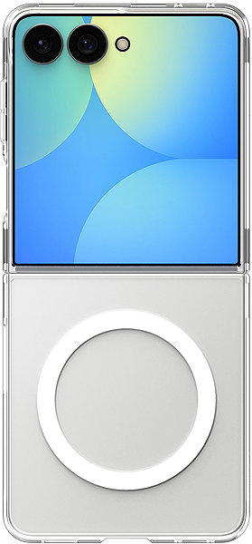 Telefon tok Spigen Air Skin Clear White Samsung Galaxy Z Flip 8 MagSafe tok ...