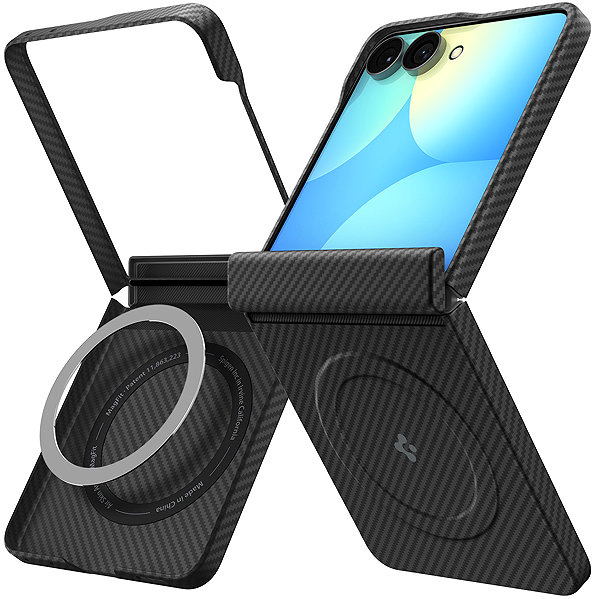 Telefon tok Spigen Air Skin Aramid Samsung Galaxy Z Flip8 MagSafe fekete tok ...