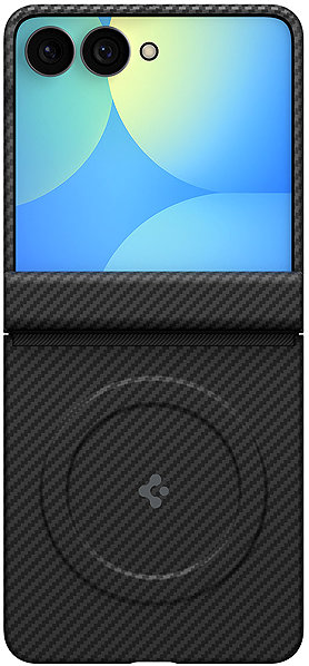 Telefon tok Spigen Air Skin Aramid Samsung Galaxy Z Flip8 MagSafe fekete tok ...