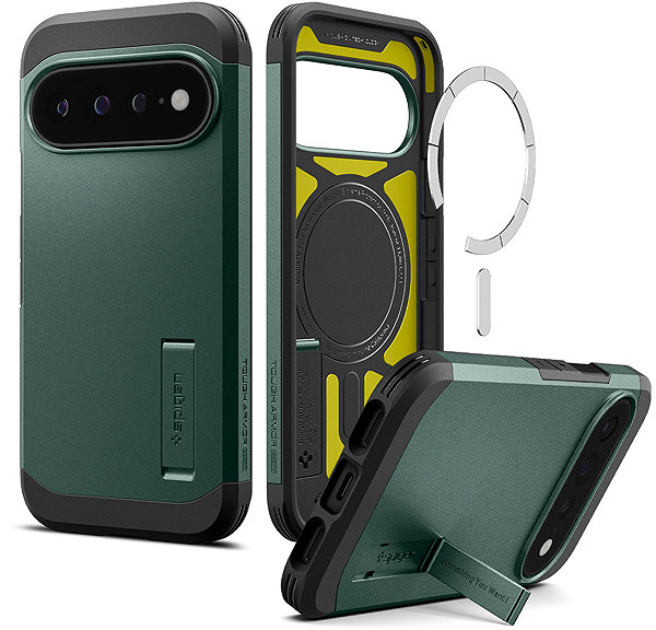 Telefon tok Spigen Tough Armor Abyss Green Google Pixel 11 Pro XL MagSafe tok ...