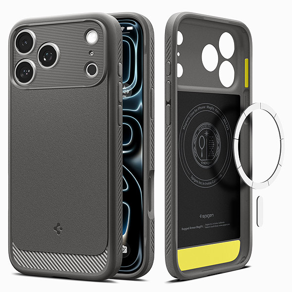Handyhülle Spigen Rugged Armor MagSafe Gray iPhone 18 Pro/17 Pro ...