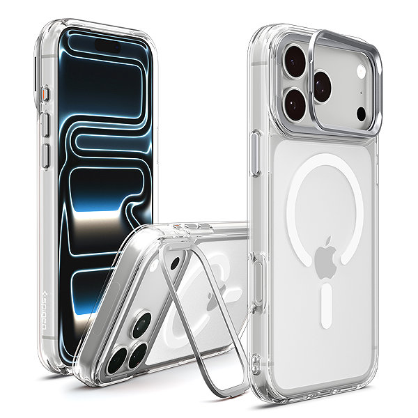 Telefon tok Spigen Ultra Hybrid Optik S iPhone 18 Pro Max / 17 Pro Max MagSafe tok - Clear Silver ...