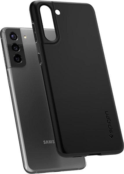 Telefon tok Spigen Thin Fit Samsung Galaxy S21 fekete tok ...