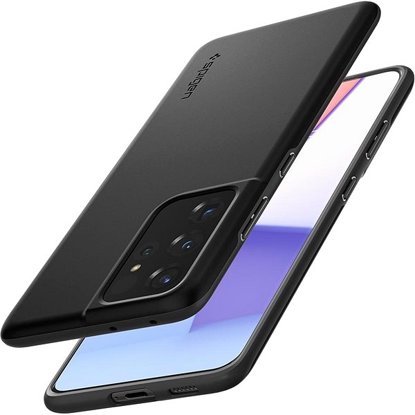 Mobilný telefon Spigen Thin Fit Black Samsung Galaxy S21 Ultra .