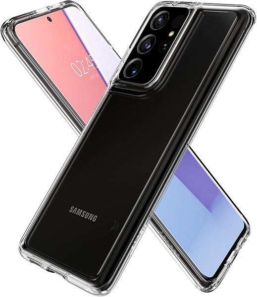 Telefon tok Spigen Ultra Hybrid Samsung Galaxy S21 Ultra átlátszó tok ...