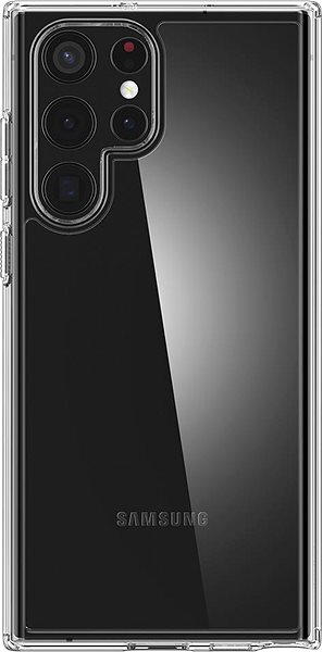 Telefon tok Spigen Ultra Hybrid Crystal Samsung Galaxy S22 Ultra 5G átlátszó tok ...
