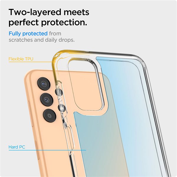 Handyhülle Spigen Ultra Hybrid Clear Cover für Samsung Galaxy A13 ...
