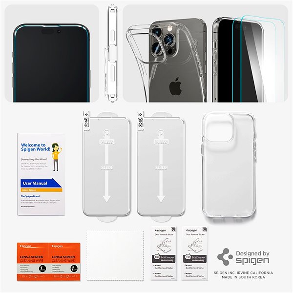 Handyhülle Spigen Crystal Pack Crystal Clear Cover für das iPhone 14 Pro Max ...