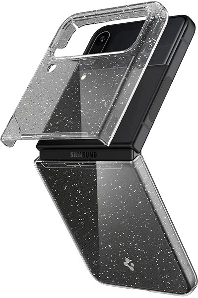 Telefon tok Spigen AirSkin Glitter Crystal Quartz Samsung Galaxy Z Flip4 átlátszó tok ...