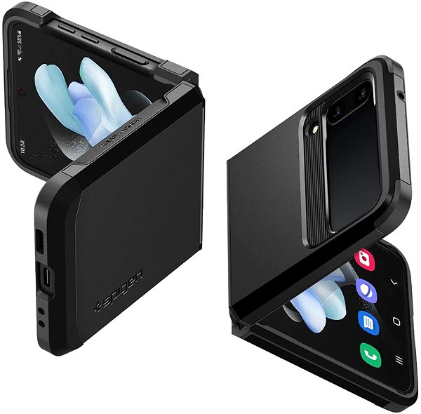 Mobilný telefon Spigen Tough Armor Black Samsung Galaxy Z Flip4 .