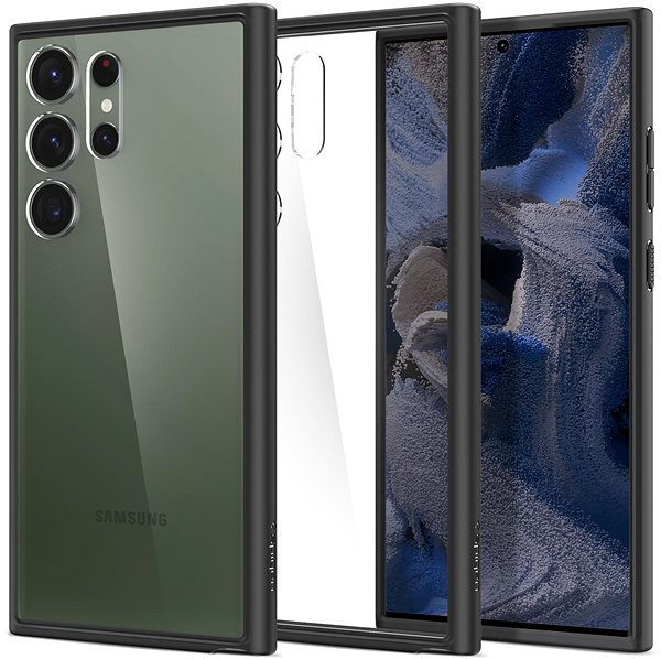 Handyhülle Spigen Ultra Hybrid Black Cover für Samsung Galaxy S23 Ultra ...
