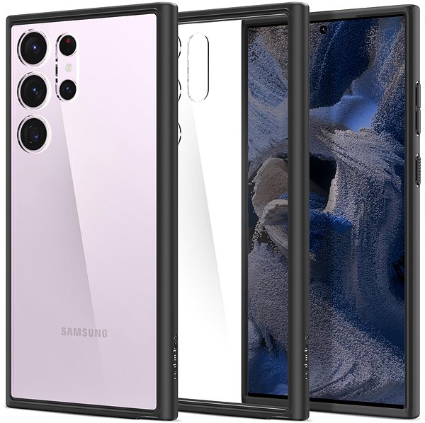 Handyhülle Spigen Ultra Hybrid Black Cover für Samsung Galaxy S23 Ultra ...