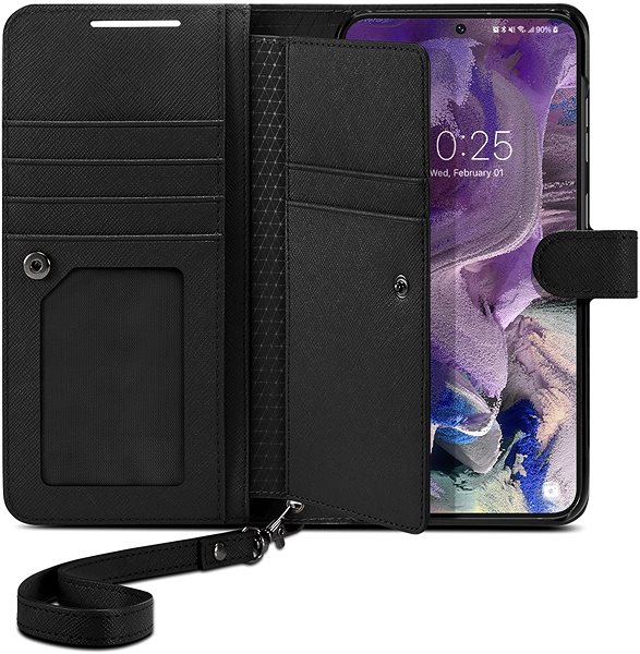 Telefon tok Spigen Wallet S Plus Black Samsung Galaxy S23 tok ...