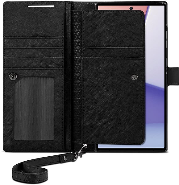 Kryt na mobil Spigen Wallet S Plus Black Samsung Galaxy S23 Ultra ...