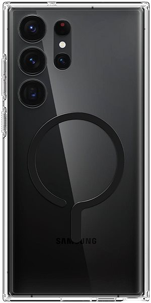 Handyhülle Spigen Ultra Hybrid OneTap MagSafe Ring Black Cover für Samsung Galaxy S23 Ultra ...