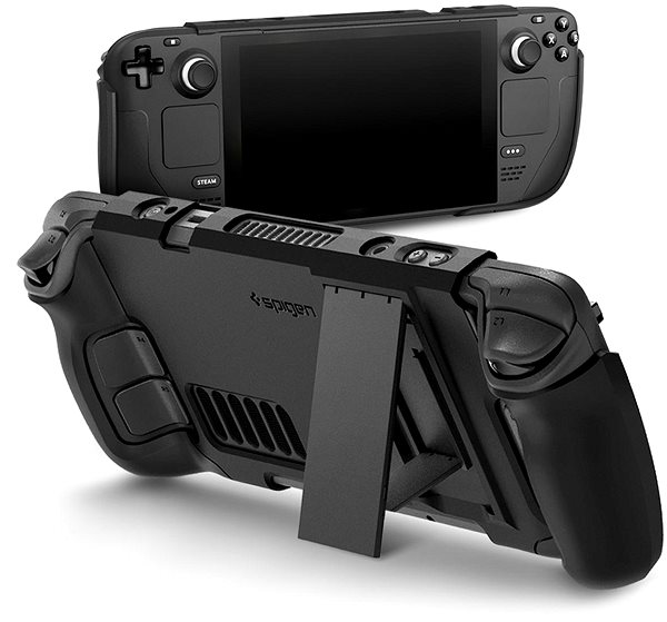 Tablet Case Spigen Thin Fit with Kick Stand Black Steam Deck ...