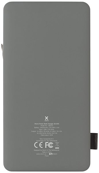 Powerbank Xtorm 60W PD Laptop Power Bank Voyager 26.000mAh Rückseite