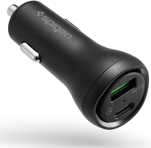 Car Charger Spigen Car Charger F31QC USB-C PD 3.0 QC Total 48W Lateral view
