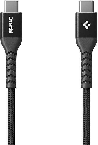 Stromkabel Spigen Essential USB C to USB C 100 W Fabric Cable Black EB10010CCA ...