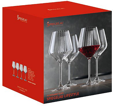 Glas Spiegelau LIFESTYLE Gläserset burgunderrot 4 Stück ...