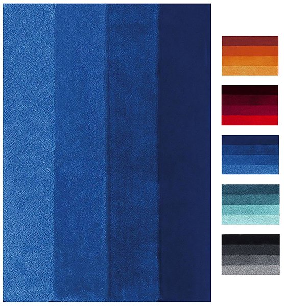 Fürdőszobai szőnyeg Spirella Fürdőszobaszőnyeg Four, 60 × 90 cm, kék ...