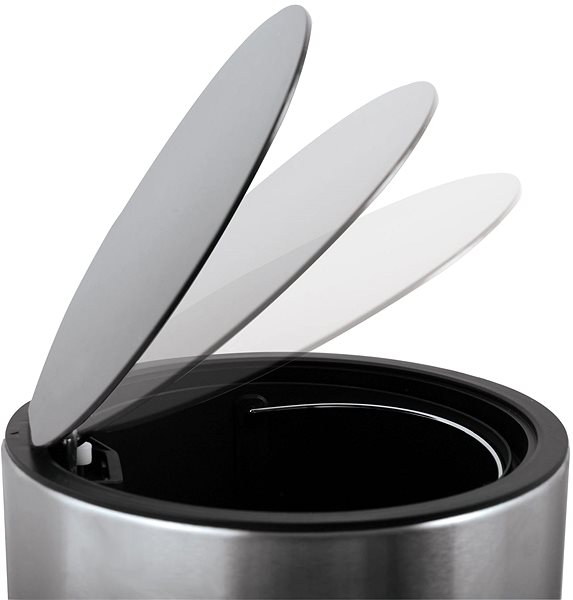 Rubbish Bin Pedal bin Riku, brushed steel, 5 L ...