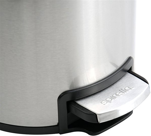 Rubbish Bin Pedal bin Riku, brushed steel, 5 L ...