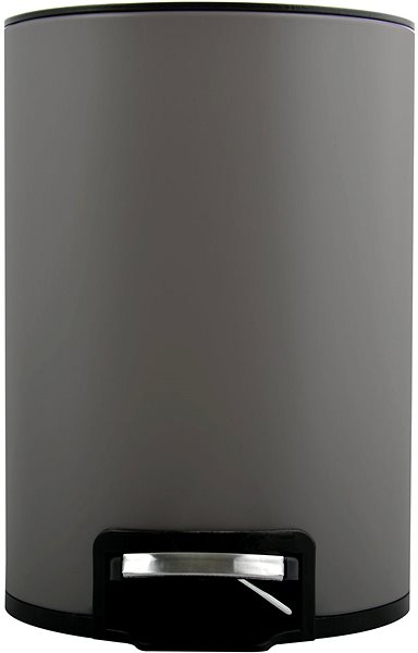Rubbish Bin Pedal bin Riku, grey, steel, 5 l ...