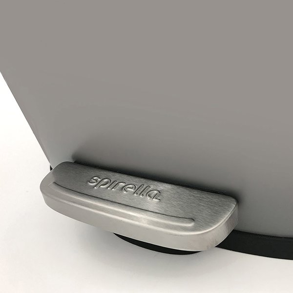 Rubbish Bin Spirella pedal bin Akira, matt grey-brown, steel, soft-close, 12 l ...