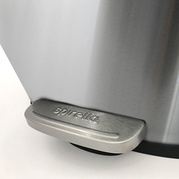 Rubbish Bin Spirella pedal bin Akira, brushed stainless steel, soft-close, 12 l ...