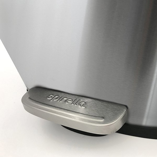 Rubbish Bin Spirella pedal bin Akira, brushed stainless steel, soft-close, 50 l ...