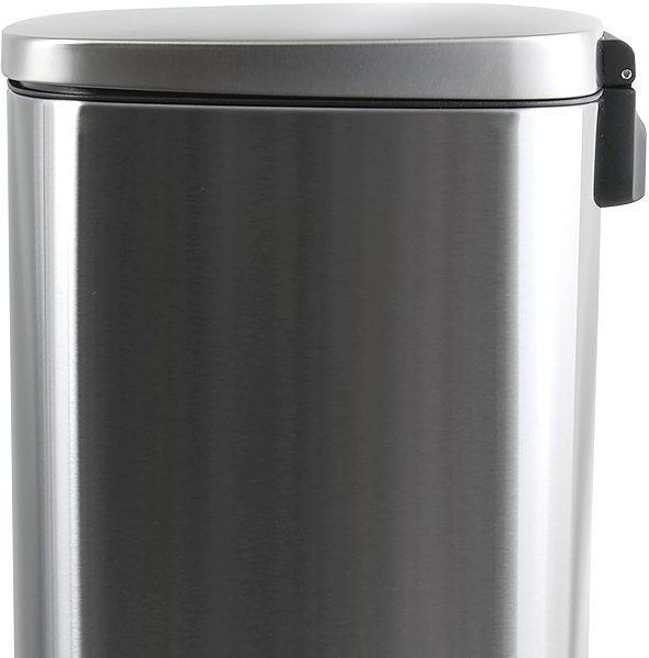 Rubbish Bin Spirella pedal bin Akira, brushed stainless steel, soft-close, 50 l ...