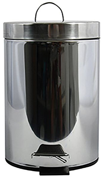 Rubbish Bin MSV pedal bin stainless steel, 12 l ...