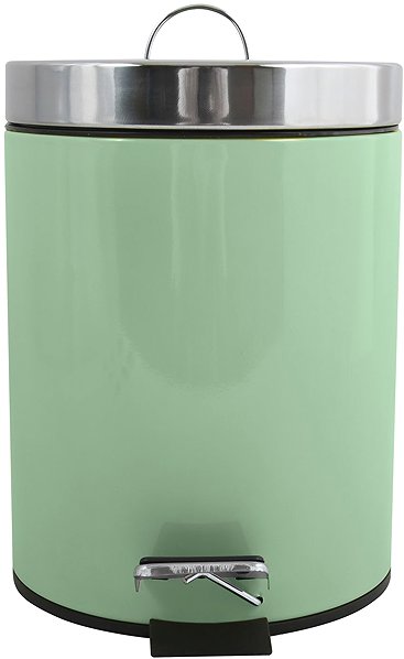 Rubbish Bin MSV pedal bin Unis, basil green, stainless steel, 3 l ...