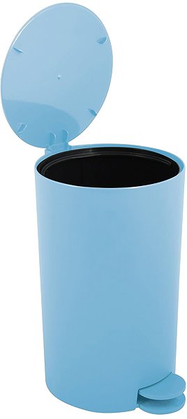 Rubbish Bin MSV pedal bin Osaki, matt light blue, plastic, 3 l ...