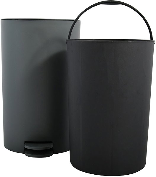 Rubbish Bin MSV pedal bin Osaki, matt grey, plastic, 3 l ...