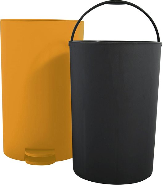 Rubbish Bin MSV pedal bin Osaki, saffron yellow, plastic, 3 l ...