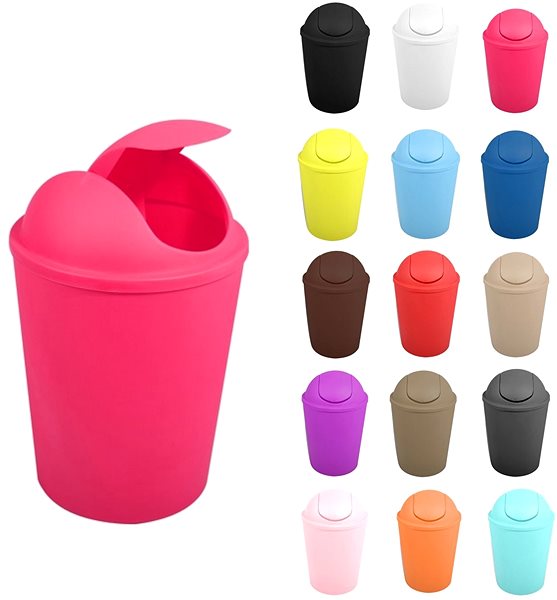 Rubbish Bin MSV Dumpster Ako, pink, plastic, 5,5 l ...