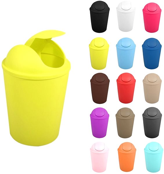 Rubbish Bin MSV Dumpster Ako, pistachio green, plastic, 5,5 l ...