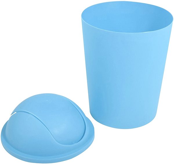 Rubbish Bin MSV tipping basket Ako, sky blue, plastic, 5,5 l ...