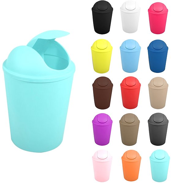 Rubbish Bin MSV tipping basket Ako, pastel green, plastic, 5,5 l ...