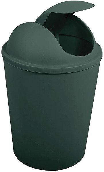 Rubbish Bin MSV tipping basket Ako, dark green, plastic, 5,5 l ...