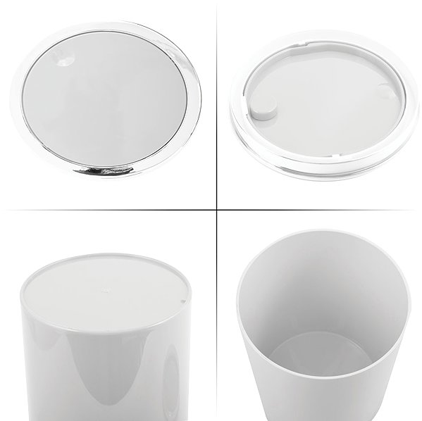 Rubbish Bin MSV Dumpster Kamaka, white, plastic, 6 l ...