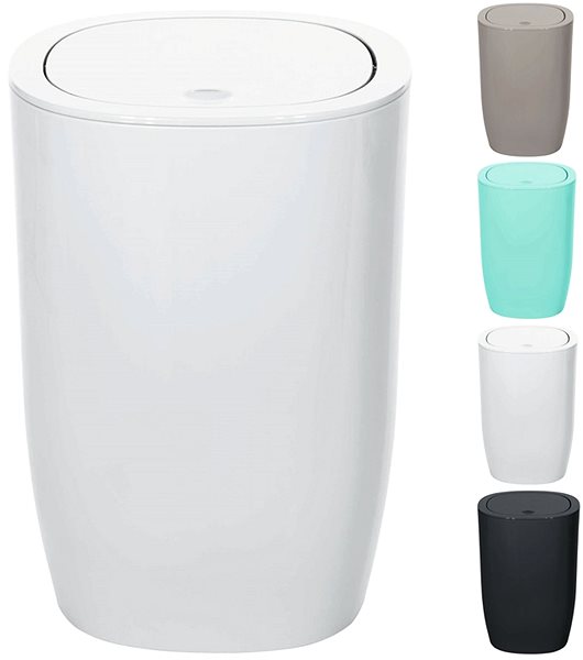Rubbish Bin Spirella waste basket Pure, white, plastic, 4 l ...
