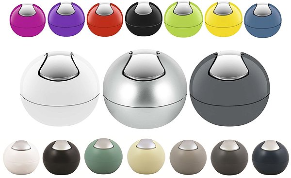Rubbish Bin Spirella Mini Dumpster Bowl, grey, plastic, 1 l ...
